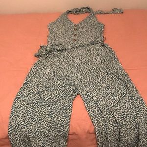 Wide Leg Halter Jumpsuit